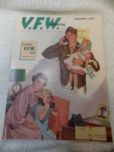 VINTAGE MAGAZINE~V.F.W.~JAN. 1952~DISABLED VETS~THE GUYS NOBODY WANTS - Picture 1 of 2