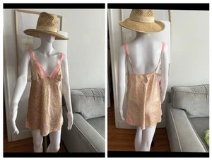 Victoria Secret Satin Paisey Lace 90’s Fairy Y2K Slip Mini Dress Size M - Picture 1 of 9