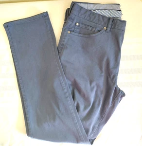 Peter Millar Pants Mens 36x34 Ultimate Sateen 5 Pocket Stretch Chino Navy Blue - Picture 1 of 4