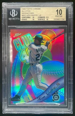 1999 Topps Chrome Ken Griffey Jr. All Etch Refractor #AE3 Mariners BGS 10 - Image 1 of 2