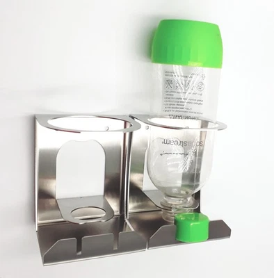 Für SodaStream Wassermaxx Kitchenaid Kunstoffflaschen 2x Abtropfhalter Edelstahl - Bild 1 von 4