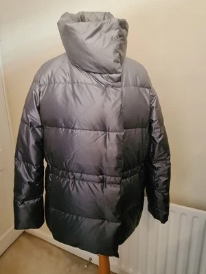 Lands End Designer Mens Feather Down Grey Jacket Size S  - Image 1 of 4