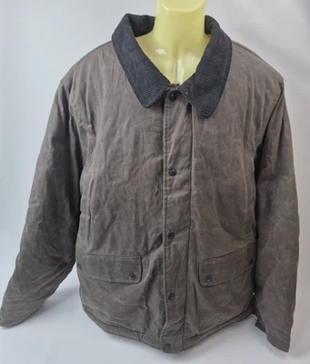 Schott Men's Charcoal 8438 Waxed Cotton Country Men's Jacket Size Extra Large XL - Image 1 of 4