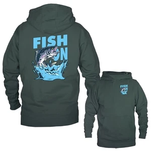 Fish On Splashing Trout Outdoor Sport Angeln Pullover Hoodie - Bild 1 von 14