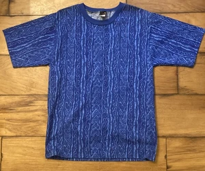 EUC 90s U-B-U Vintage Tee Shirt Surf Single Stitch Surf Size L Tiki Pattern Y2K - Picture 1 of 6