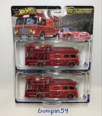 Hot Wheels Premium Car Culture Team Transport-Ferrari GTO / Fiat 642 RN LOTE DE 2 Foto 1 de 4