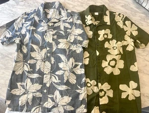 2 Gap Kids Boys Short Sleeve Button Up Shirt Size L (10) Linen Blend - Picture 1 of 6