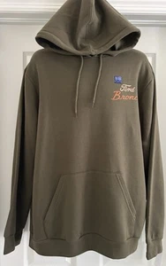 Felpa con cappuccio pullover ibrido uomo Ford Bronco XL pile oliva prezzo al pubblico consigliato $50,00 nuova con etichette - Foto 1 di 7