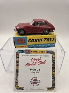 Corgi Toys 327 MGB. GT CMC re issue with certificate. - Picture 1 of 3