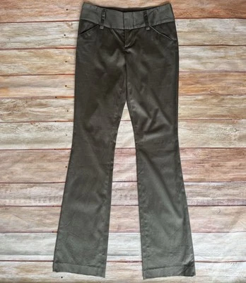 ALICE + OLIVIA Green TOWORK! Flared Bootcut Trouser Pants Sz 2 - Image 1 of 4