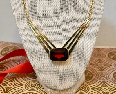 NUEVO EN CAJA $100 HEIDI DAUS *SUNRAY* Collar Octogonal Piedra Cristal TOPACIO Foto 1 de 4