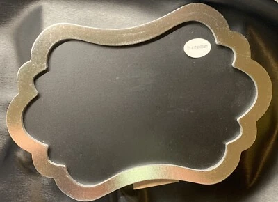 Shiny Silver Chalkboard Horizontal Easel Personalize Wedding Party 8”x11” New - Image 1 of 4