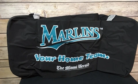 Florida Miami Marlins MLB Home Team Black Nylon Duffle Bag Promo Giveaway NOS Cover