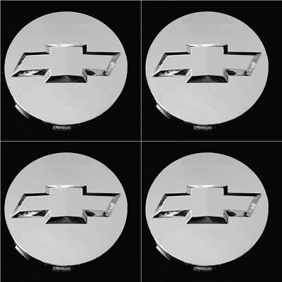 4PC 2007-2013 Chevrolet 3.25" Chrome Center Caps For 18" 20" 22" Wheels#9596403  - Image 1 of 4