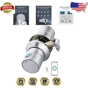4-in-1 Keyless Entry Door Lock: Biometric, Keypad & App-Controlled Security - Picture 1 of 11