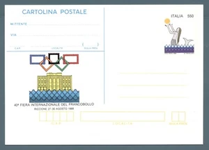 ITALIA REP. - Cart. post. - 1988 - RICCIONE '88 - 40° Fiera - Imagen 1 de 1