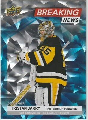2024-25 Upper Deck #BN-7 Tristan Jarry Breaking News - Image 1 of 2