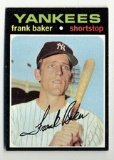 1971 TOPPS NEW YORK YANKEES FRANK BAKER #213 EXMT  