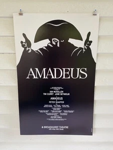 Amadeus Broadway Window Card Poster 14x22" IAN McKELLEN TIM CURRY JANE SEYMOUR - Picture 1 of 7
