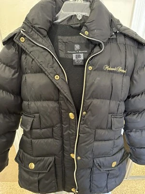 Makaveli Branded Hooded Puffer jacket Zipper/ Snapped Black Excellent 10/12 - Image 1 of 4