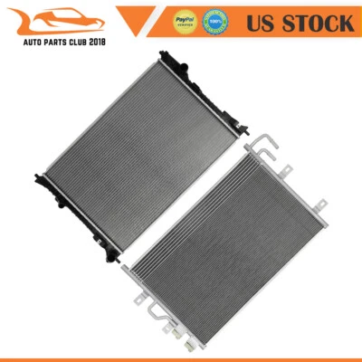 Radiator And AC Condenser Fits 2015-2019 Ford Flex 2013 2014-2019 Lincoln MKT Foto 1 de 4