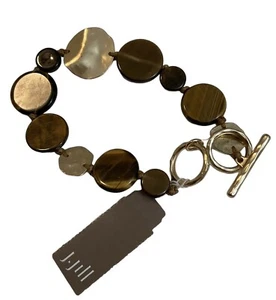 NWT J.JILL TORTOISE SHELL COIN BRACELET SRP$39 - Picture 1 of 2