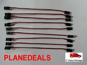 15cm Servo Extension Lead x 10 ,male /male, JR Spektrum Futaba Universal A3 w - Picture 1 of 2