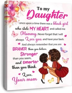 "To my Daughter"" Leinwand Wandkunst, 11x15" B0BKXJQR5Y" - Bild 1 von 6