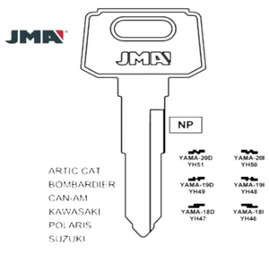 YH49 / X118  Yamaha Suzuki Kawasaki Polaris CAN-AM Bombardier Motorcycle ATV KEY - Bild 1 von 6