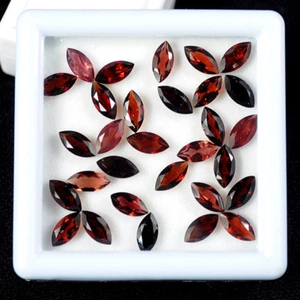 36+Ct Certified Lot Almandine/Pyrope Brown Red Mozambique 10x5mm Marquise Garnet - Picture 1 of 3