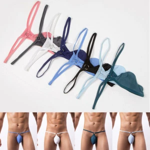 Men Sexy Thin Low-rise G-string Briefs Underwear Thong Panties Underpants T-Back - Picture 1 of 25