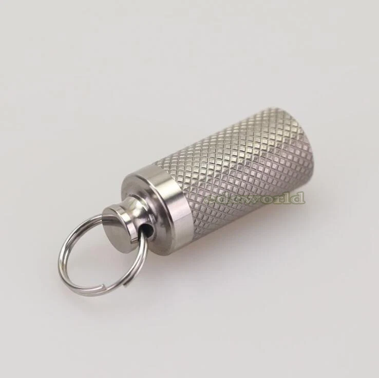 EDC Tc4 Titanium Portable Keychain Outdoor Survival Tool Pill CAPSULA Case F-14t