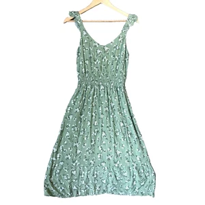 Vestido Gris Alondra Cottagecore Mujer M Verde Salvia Floral Pradera Elastizado Cintura Hada - Imagen 1 de 12
