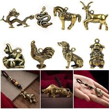 Miniatures Figurines Key Pendant Bull Ornament Sculpture Keychain Accessories
