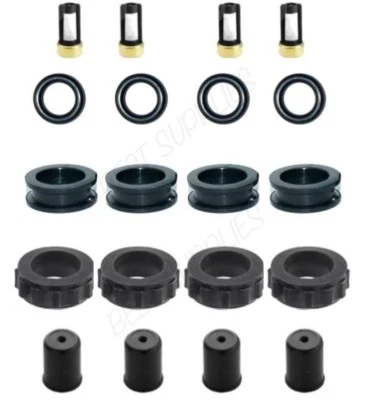 Fuel Injector Seals Orings Grommets Filters Caps Repair Service Kit for Mazda  - Image 1 of 3