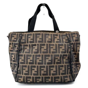 FENDI Zucca Tote Hand Bag Nylon Authentic - Picture 1 of 18