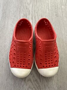 Native Toddler Boy Girl Red Shoes Size 7