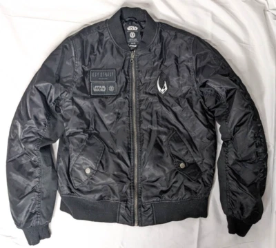 Star Wars x Element Flight Jacket Mandalorian Bounty Hunter Black Sz Small READ - Image 1 of 4