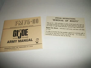 GI Joe Figure Club 12" 1/6 Scale 40th Replacement Repro Manual Book Boot Removal - Picture 1 of 1