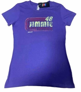 SMALL Jimmie Johnson #48 NASCAR Ladies Cut NAME & NUMBER Graphic T-Shirt RETRO - Picture 1 of 6