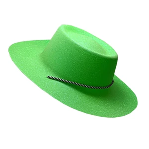Glitter Cowboy Hat, Green - Picture 1 of 1