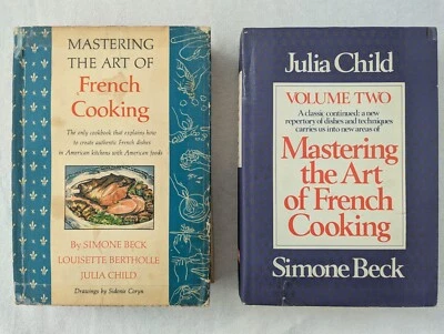 Mastering the Art of French Cooking JULIA CHILD 2 Vol set 1965 1981 1st Edition Foto 1 de 4