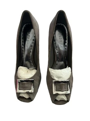 Zapatos bcbg BCB GIRLS Gris Gamuza Peep Toe Tacones WB Foto 1 de 4