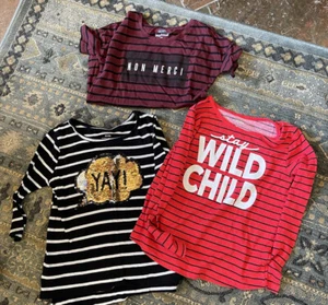 Lot of 3 Girls' size 7-8 Shirts Stripes Old Navy Arizona Fall - Picture 1 of 3