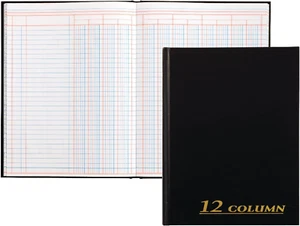 Libro de cuentas Adams, 7 X 9,25 pulgadas, negro, 12 columnas, 80 páginas (ARB8012M) - Imagen 1 de 12