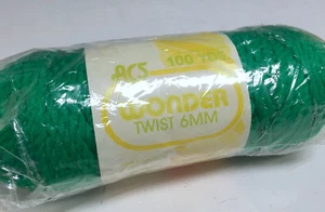 VTG ACS Wonder Twist Green 6mm Yarn 100 Yards Textured Olefin Fiber - Picture 1 of 4