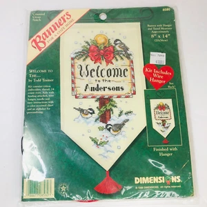HOLIDAY  "WELCOME TO THE..." Counted Cross Stitch Banner Kit Dimensions #8580 - Picture 1 of 4