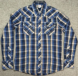 True Religion Men's Button Up Long Sleeve Snap Button Western Shirt Size Large - Picture 1 of 11
