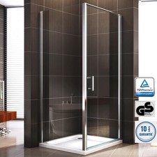  Duschkabine Duschabtrennung Dusche Rechteck NANO ESG Echtglas Glas 195cm