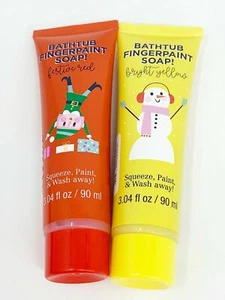 2er Set Badewanne Fingerfarbe Seife, rot & gelb, Christmas Holiday Edition NEU - Bild 1 von 4